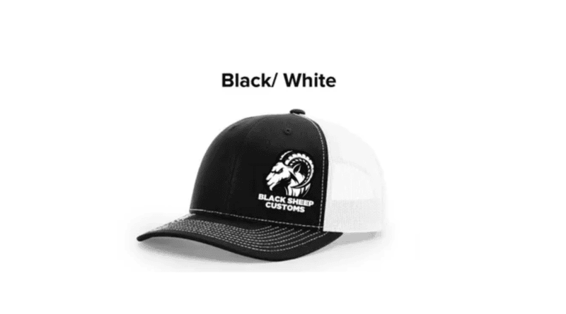 Black Sheep Custom Hat - Black / White