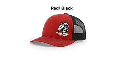 Black Sheep Custom Hat - Red/Black